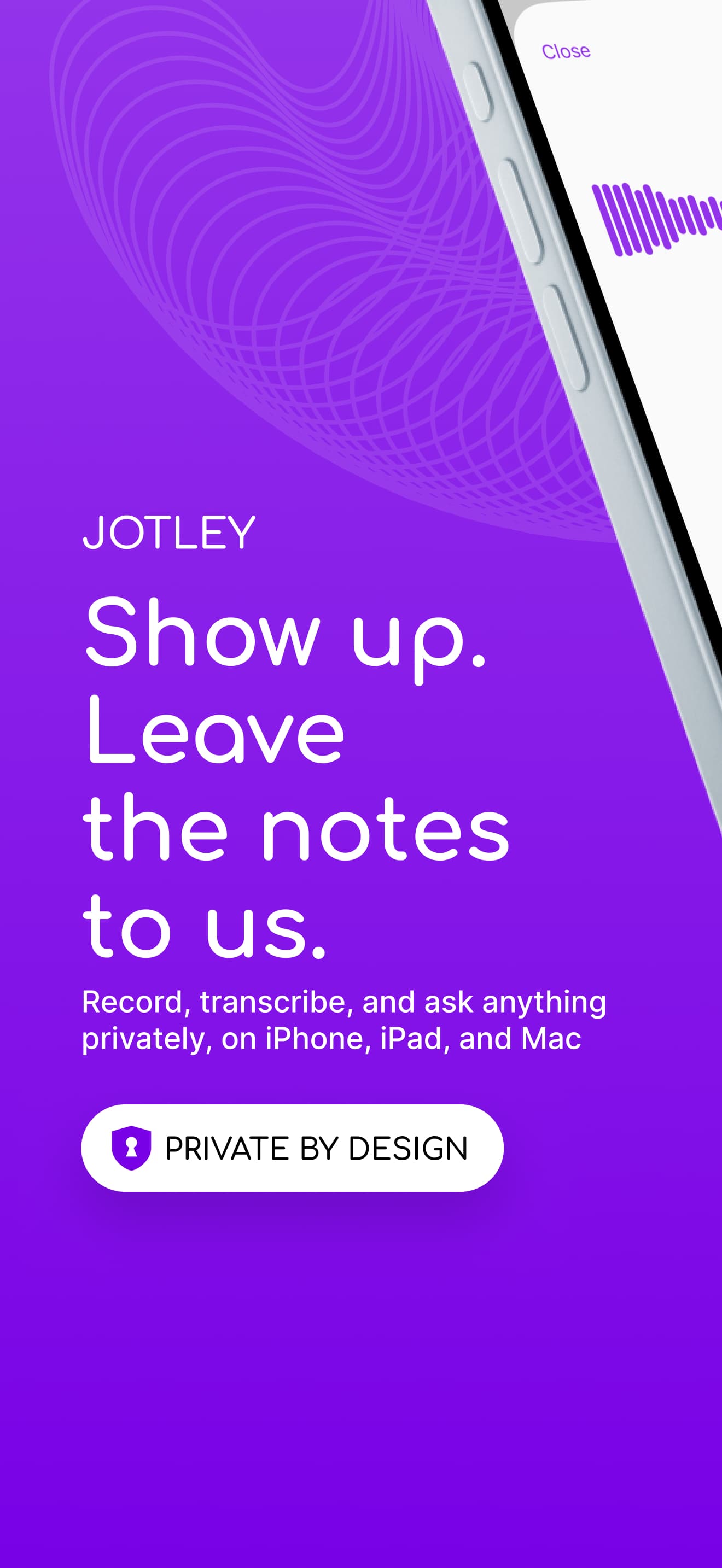 Jotley note list on iPhone
