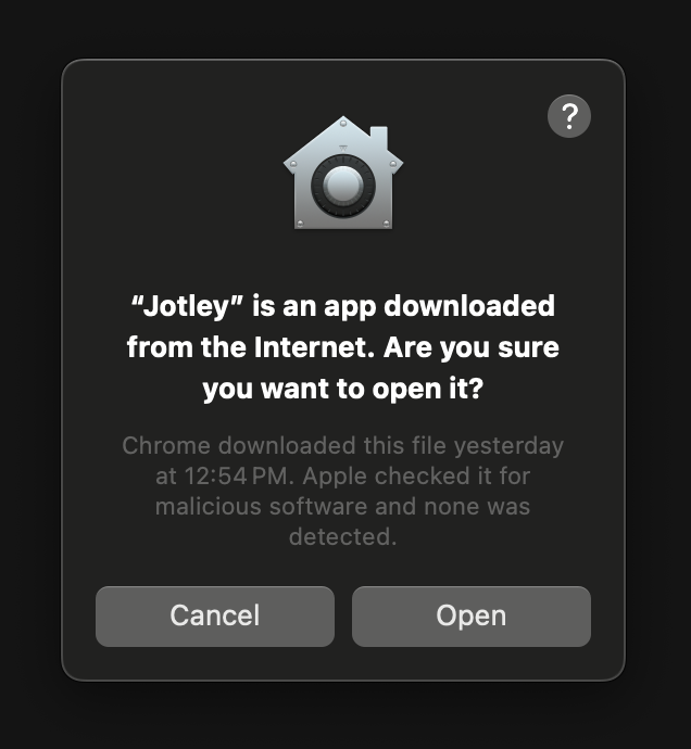 Confirm opening Jotley